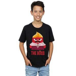 Disney Jongens Binnenste Buiten Woede De Baas T-Shirt (Zwart)