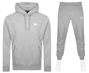 Nike Grey Club Hooded Fleece Tracksuit