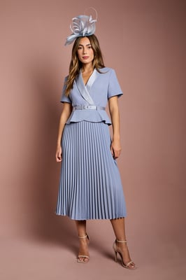 2 in 1 Dress With Pleated Skirt