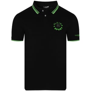 Plein Sport Twin Tipped Collar Tiger Design Op De Rug Zwart Poloshirt