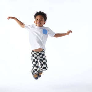 Racka Kids Shaun the Sheep Legging Black Woolly Checkerboard