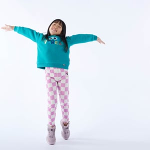 Racka Kids Shaun the Sheep Legging Pink Woolly Checkerboard