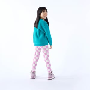 Racka Kids Shaun the Sheep Legging Pink Woolly Checkerboard