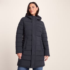 Kirkham Womens Padded Long Jacket Dark Indigo