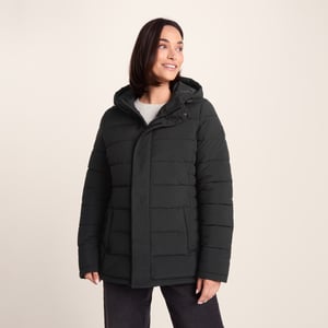 Sleight Womens Padded Short Parka Black