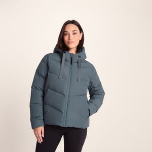 Raleigh Luxe Short Womens Down Jacket Graphite