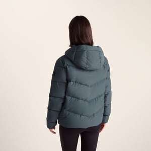 Raleigh Luxe Short Womens Down Jacket Graphite