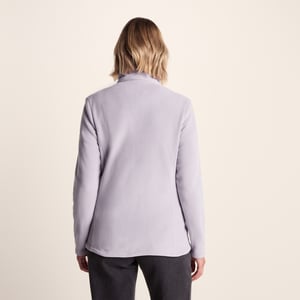 Revive Womens Fleece Zip Neck Lavender Grey