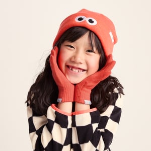 Soay Kids Shaun the Sheep Knit Gloves Satsuma Orange