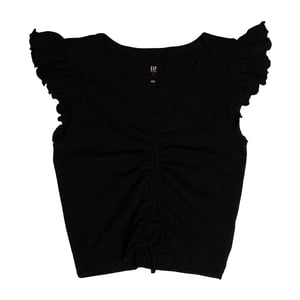 T-shirt met korte mouwen en ruches 665918 voor meisjes