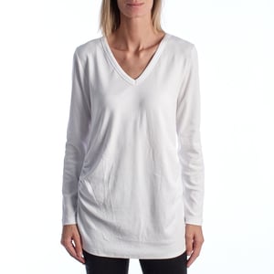 Modern maternity t-shirt with V-neck and long sleeves 719653 women