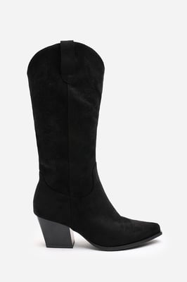 Wheres That From Womens 'Brynn' Calf Cowboy Boots Block Heel Western Embroidered