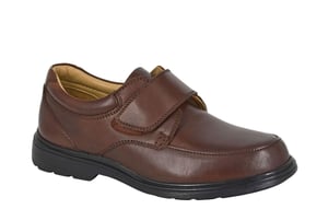 Roamers Leather Extra Wide Fit Touch Fastening Mens Shoes