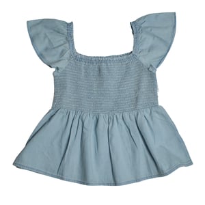 Spijkerblouse met korte mouwen 601107 voor meisjes