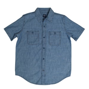 Denim overhemd met korte mouwen 671081 voor jongens