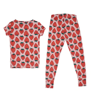 Bedrukte katoenen pyjama met korte mouwen 831616 voor meisjes