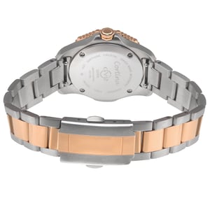 GV2 Womens Cortina 316L Stainless Steel Case, Black MOP Dial, Two-toned SS/IPYG Bracelet.