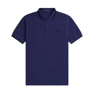 Fred Perry Zwart Dubbelpuntkraag Frans Marineblauw Poloshirt