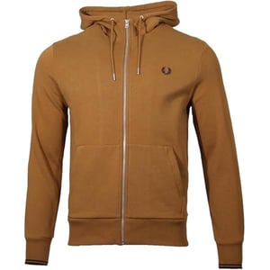 Fred Perry Dark Caramel Zip Up Hoodie