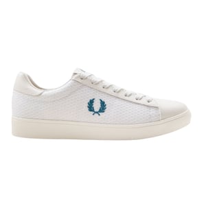 Fred Perry Blue Laurel Wreath Logo Witte Sneaker