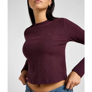 Lee Ls cropped rib tee beet