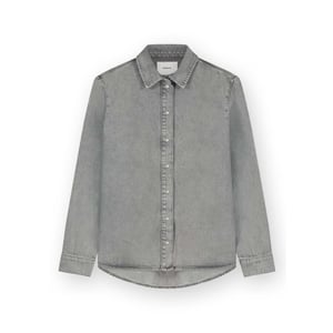 Homage to Denim Denim blouse parelmoer knopen