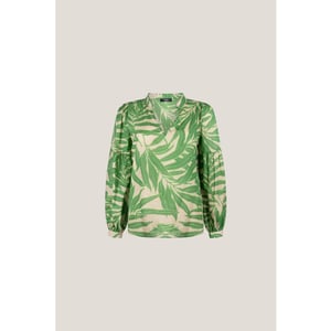Jansen Amsterdam Printed long sleeve blouse ocean wl770 multi green
