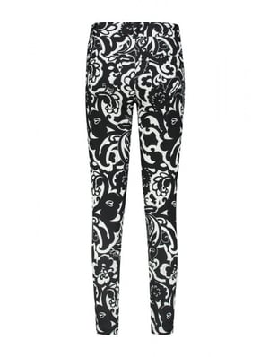 Helena Hart Broek print 7413fio fiore zwart/wit