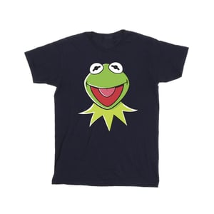 Disney Heren Muppets Kermit Hoofd T-Shirt (Marineblauw)