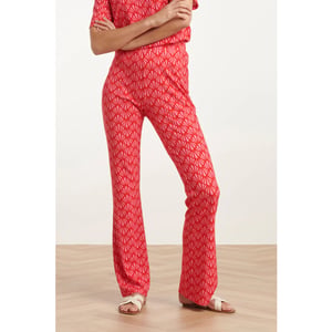 Smashed Lemon 25041 flared leggings met schelpenprint |
