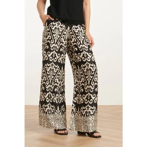 Smashed Lemon 25089 e te satijnen ornamentele geprinte broek |