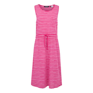 Regatta Dames/Dames Ariena gestreepte casual jurk (Roze Fusion/Wit)