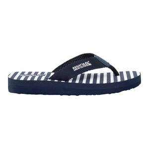Regatta Womens/Ladies Catarina Striped Flip Flops (Navy/White)