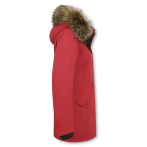 Matogla Winterjas met echte bontkraag slim fit