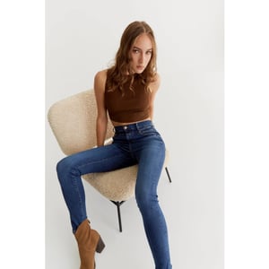 Cup of Joe Lisa dames skinny jeans dark blue