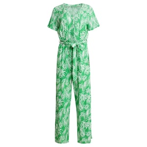 Smashed Lemon 25046 stretch jumpsuit met v-halsbladprint |