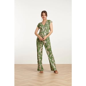 Smashed Lemon 25160 leaf print stretch jumpsuit |