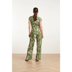 Smashed Lemon 25160 leaf print stretch jumpsuit |