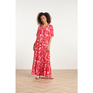 Smashed Lemon 24005 bloemen barok maxi jurk |