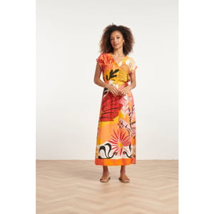 Smashed Lemon 24048 klassieke zomer maxi jurk |