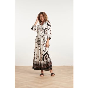Smashed Lemon 24055 maxi jurk met diepe v-hals |