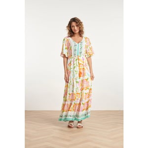 Smashed Lemon 24061 zomer maxi jurk met bloemenprint |