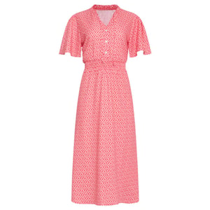 Smashed Lemon 24177 midi jurk met knoopsluitingsmok |