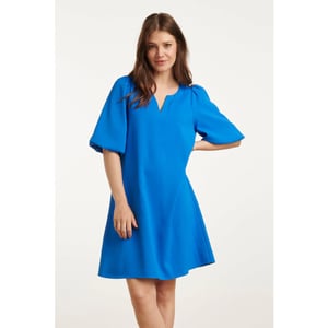 Smashed Lemon 25152 balloon sleeve kort jurkkobalt |