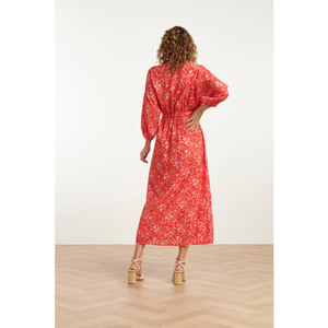Smashed Lemon 25185 baby bloemenprint maxi jurk |