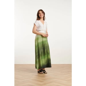 Smashed Lemon 25024 midi jurk met v-paneelombre print – |