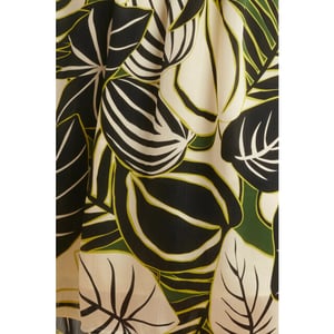 Smashed Lemon 25070 leaf print chiffon midi jurk |
