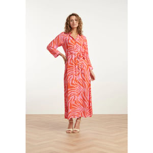Smashed Lemon 25086 summer maxi shirt jurk met dierenprint |