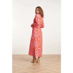Smashed Lemon 25086 summer maxi shirt jurk met dierenprint |
