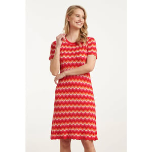 Smashed Lemon 25098 multicoloured zigzag knitted jurk |